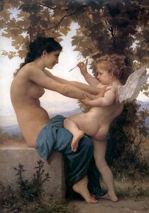 Joven defendiendo a sí misma contra Cupido de William Adolphe Bouguereau